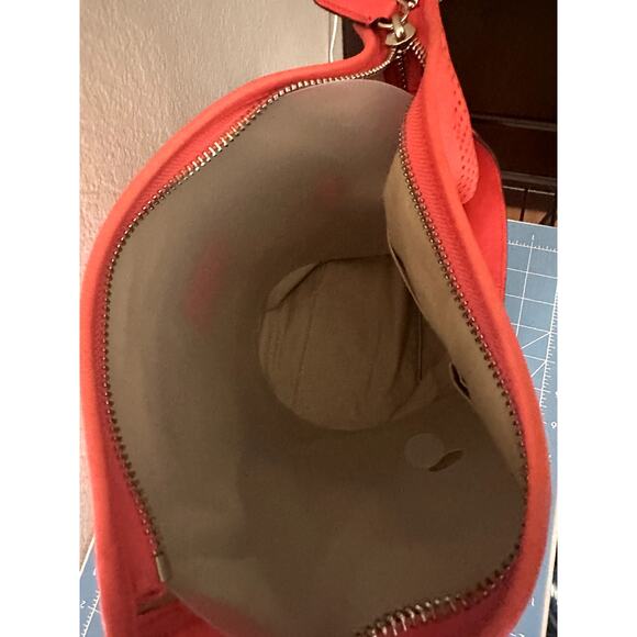 Coach Legacy Perforated Leather Hobo Bag & Matching Wallet Set - Red/Vermillion - Picture 9 of 13